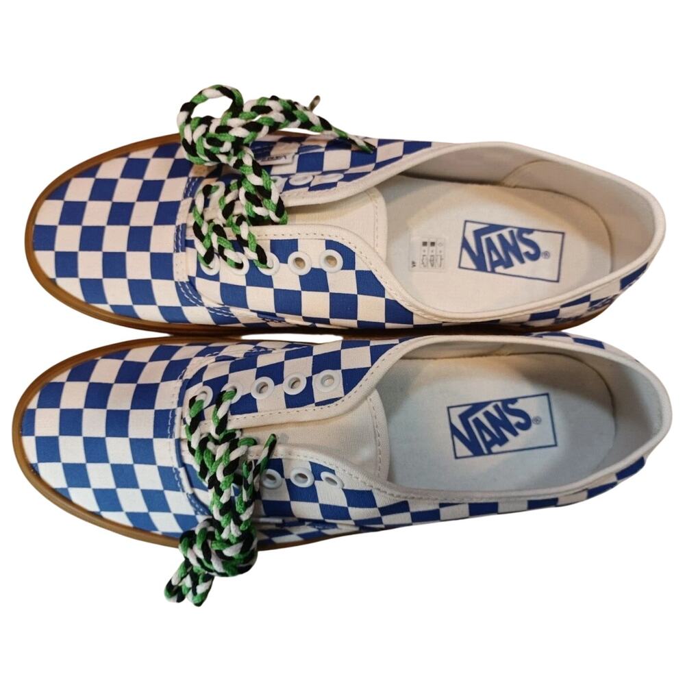 Vans Authentic Blue/Gum Checkerboard Womens Size 8.5 - Picture 6 of 9